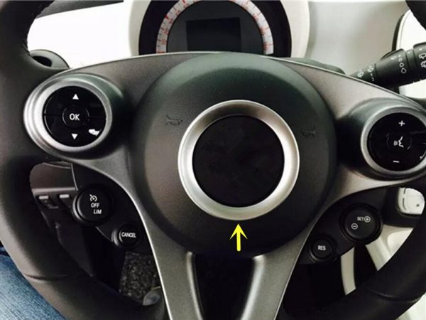 smart fortwo forfour chrom lenkrad kreis blende einsatz