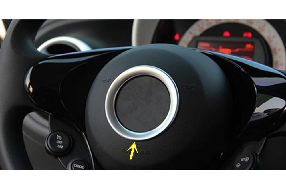smart fortwo forfour chrom lenkrad kreis blende einsatz