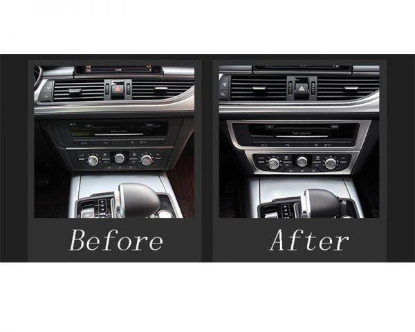 audi a6 c7 a7 4g8 edelstahl mittelkonsole armaturenbrett radio ac steuerung abdeckung
