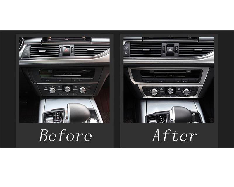 audi a6 c7 a7 4g8 edelstahl mittelkonsole armaturenbrett radio ac steuerung abdeckung