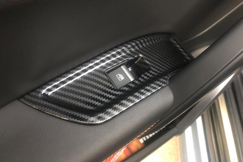 audi q5 b9 chrom carbon fenster heber schalter taster abdeckung rahmen