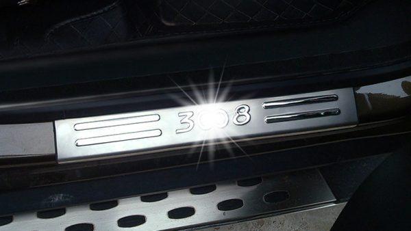 peugeot 3008 i edelstahl einstiegs leisten tuer schweller auflage abdeckung