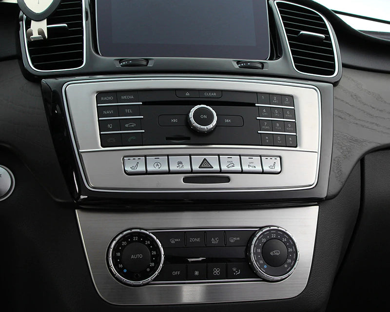 mercedes gle c292 w166 gls x166 carbon edelstahl mittelkonsole ac steuerung radio abdeckung