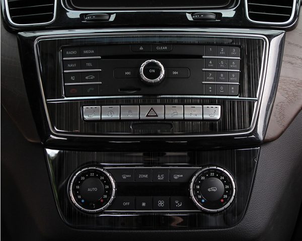 mercedes gle c292 w166 gls x166 carbon edelstahl mittelkonsole ac steuerung radio abdeckung