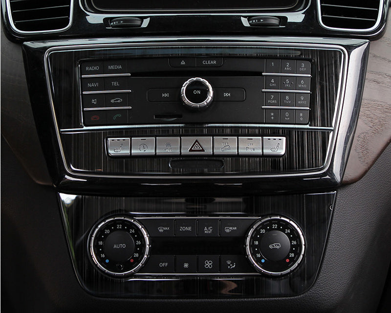 mercedes gle c292 w166 gls x166 carbon edelstahl mittelkonsole ac steuerung radio abdeckung