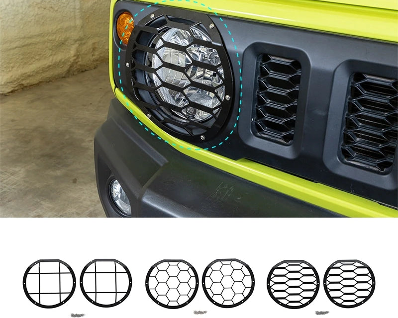 suzuki jimny 4 licht leuchte scheinwerfer vorne ringe abdeckung