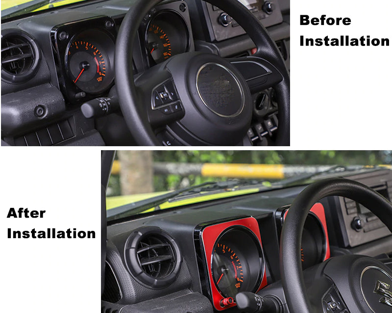 suzuki jimny 4 mittelkonsole armaturenbrett geschwindigkeitsmesser abdeckung rahmen