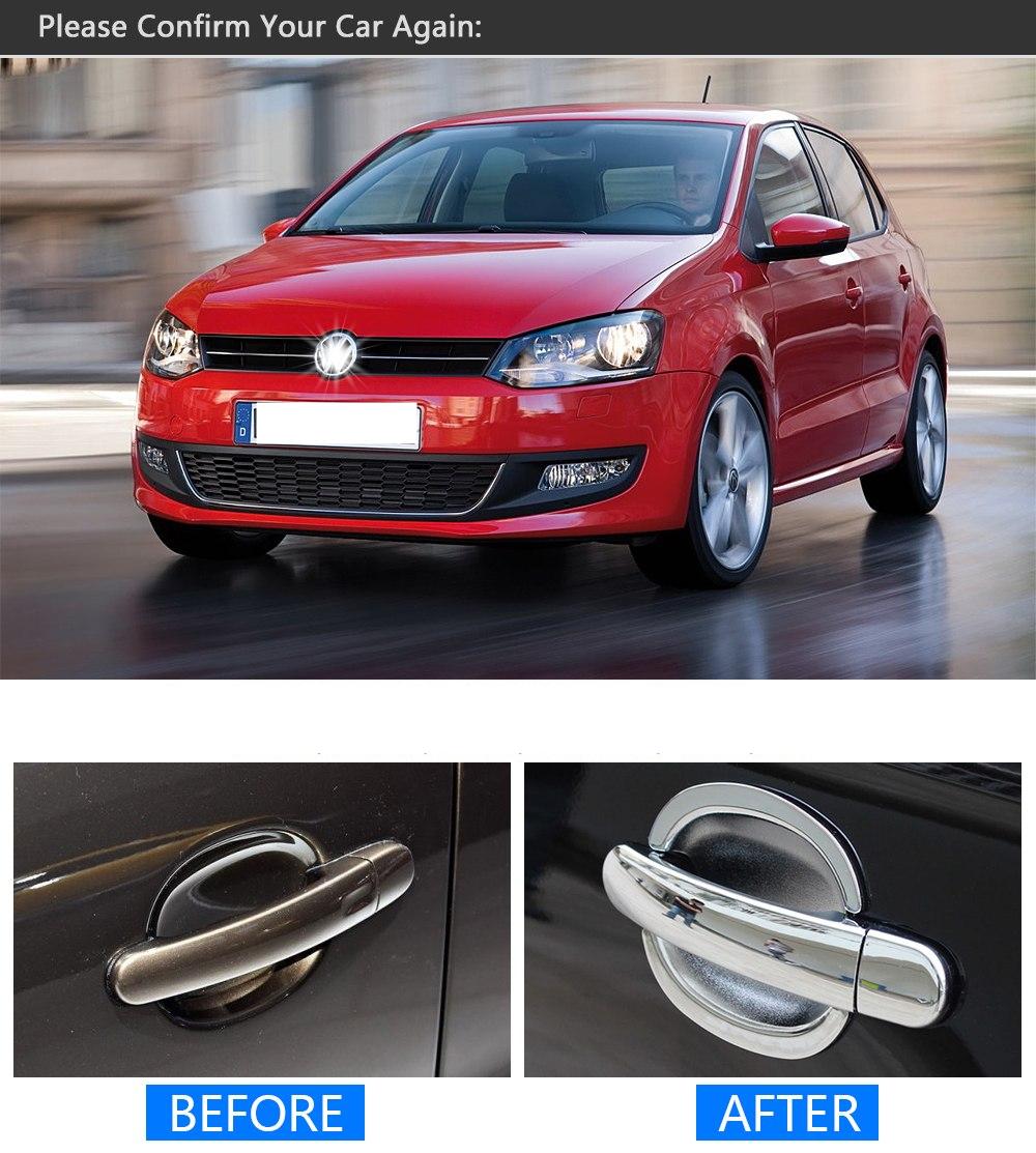 vw polo 5 6c chrom aussen tuergriff schalen mulden tuer kappen abdeckung
