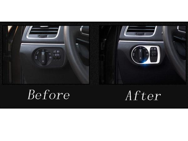 audi q3 8u edelstahl licht schalter abdeckung rahmen