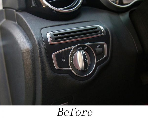 mercedes glc c253 x253 c w205 edelstahl armaturenbrett licht schalter abdeckung rahmen