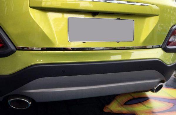 hyundai kona chrom kofferraum gepackraum abdeckung hinten leiste