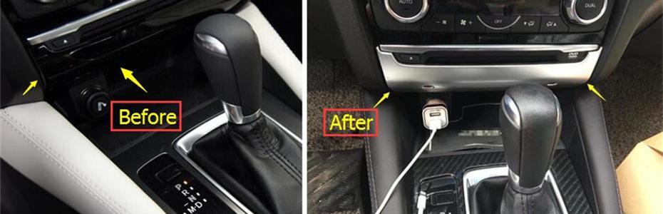 mazda 6 gj gl chrom cd radio ladung schalter abdeckung