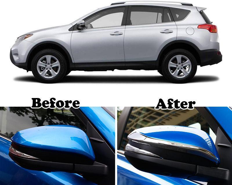 toyota rav4 4 xa40 chrom ruckspiegel seitenspiegel abdeckung blende rahmen 2