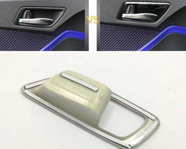 toyota c hr chrom carbon turgriff innen abdeckung blende rahmen
