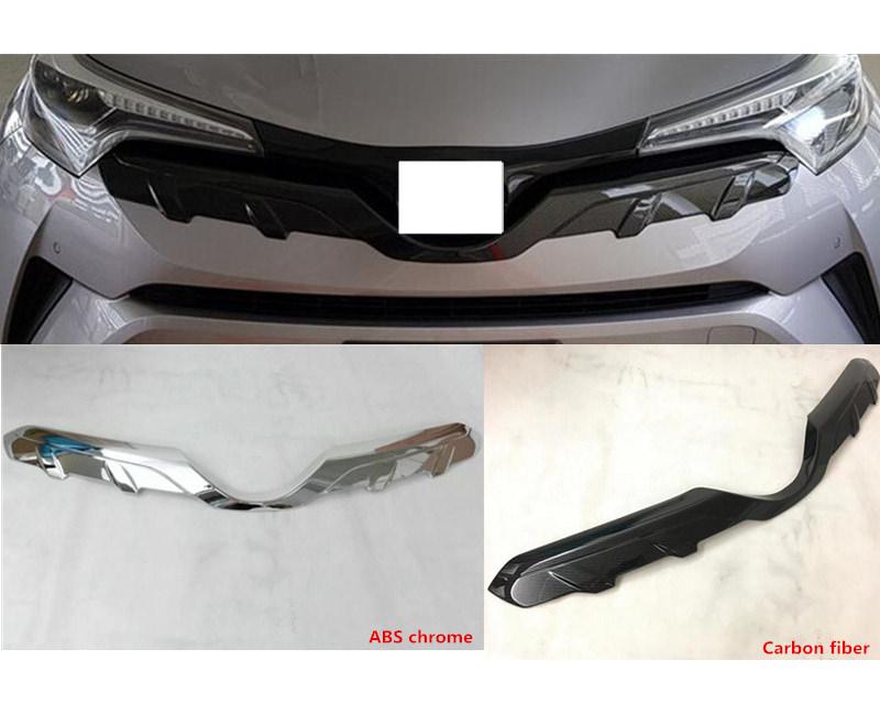 toyota c hr chrom carbon logo kuhlergrill vorne leiste abdeckung
