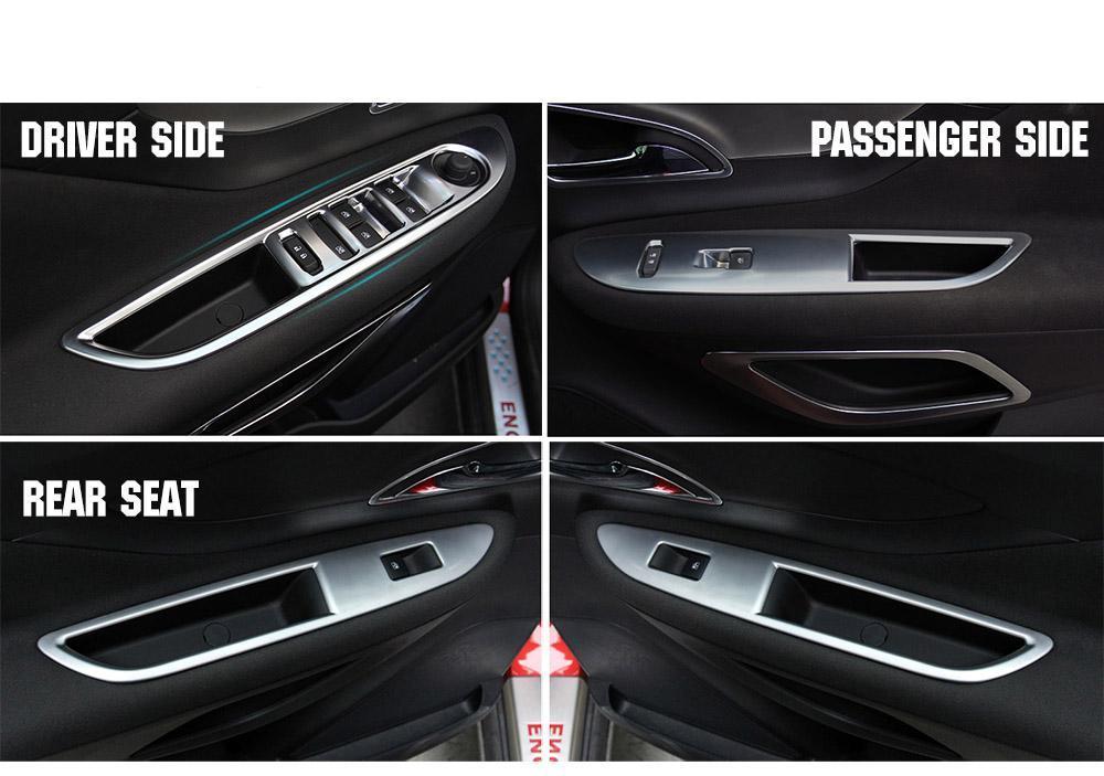 opel mokka chrom abdeckung fenster heber schalter taster rahmen