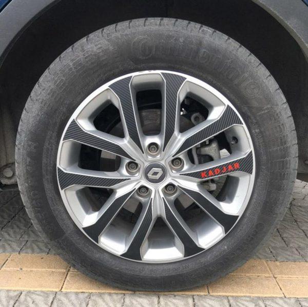 renault kadjar carbon imitation felgen aufkleber etikett