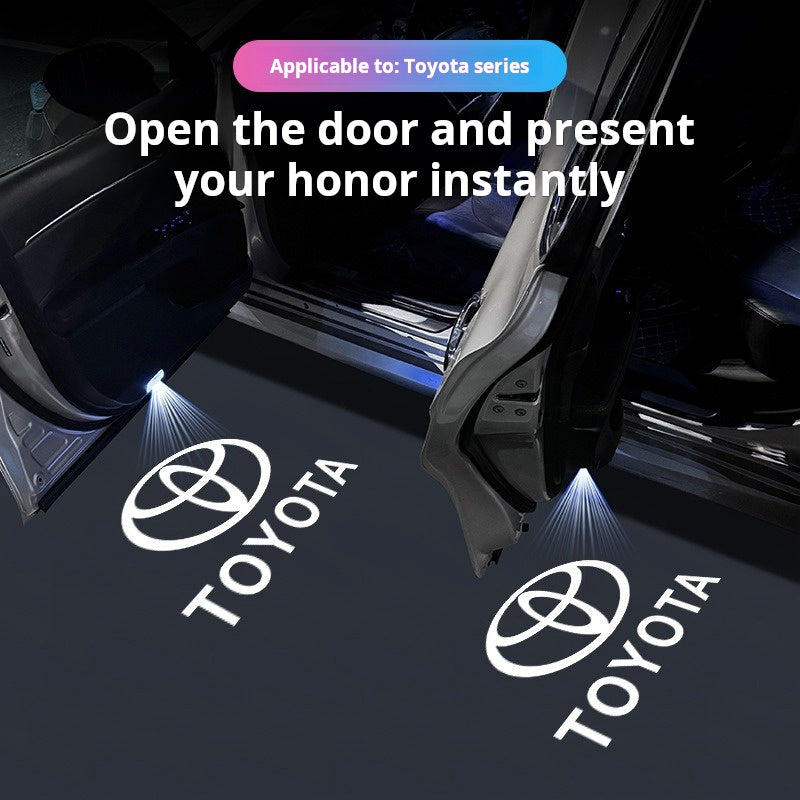 2Pc for Toyota Car Door LED Logo Decorative Lamps Laser Shadow Projector Ghost Courtesy Welcome Light