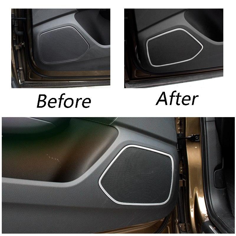 audi q3 8u edelstahl tuer lautsprecher rahmen abdeckung blende