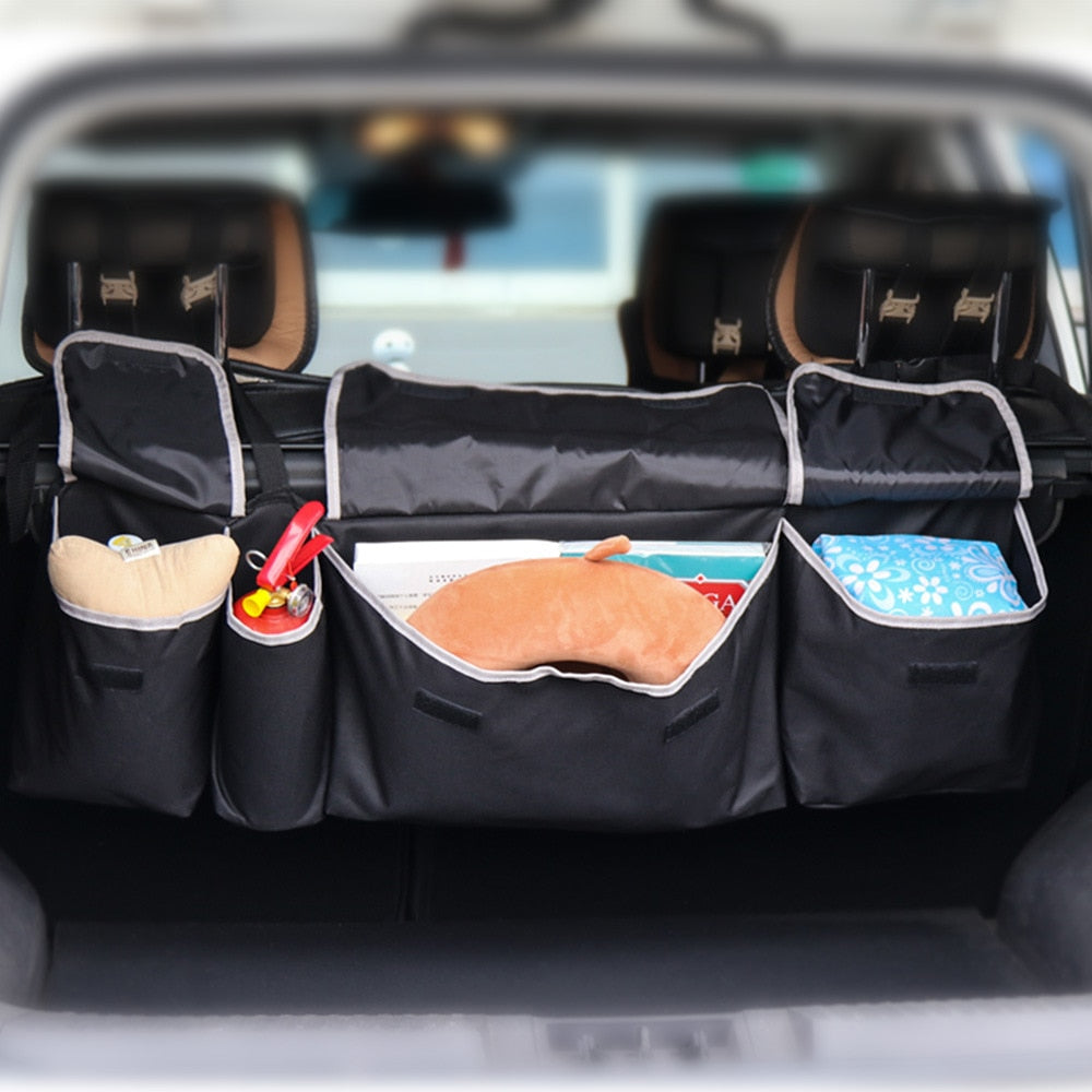 auto ruecksitz behaelter kofferraum gepaeckraum stautasche lagerung ware ordnung