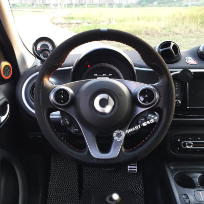 smart fortwo forfour lederimitat lenkradbezug lenkradhuelle abdeckung