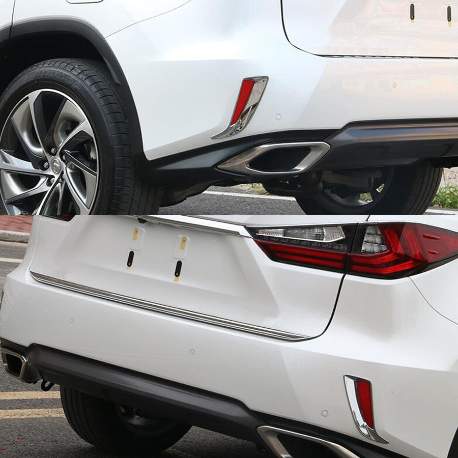 lexus rx iv chrom nebelleuchte licht hinten abdeckung rahmen