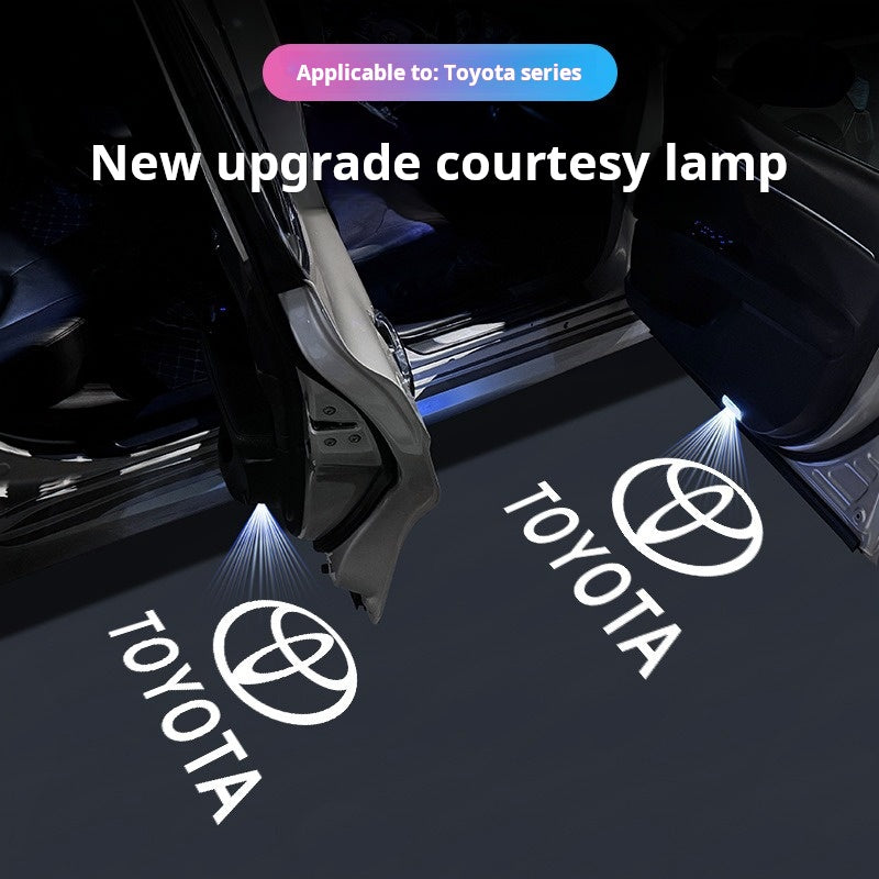 2Pc for Toyota Car Door LED Logo Decorative Lamps Laser Shadow Projector Ghost Courtesy Welcome Light