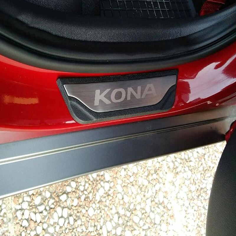 hyundai kona edelstahl einstiegs leisten tuer schweller zierleisten abdeckung