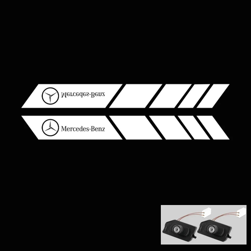 Car Dynamic Rearview Mirror Carpet Light Angel Wings Welcome Light Led For Mercedes benz W177 W247 W205 W222 GLA GLB GLC GLS EQC