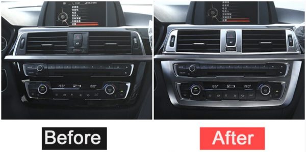 bmw 3 4 chrom carbon mittelkonsole armaturenbrett cd radio abdeckung