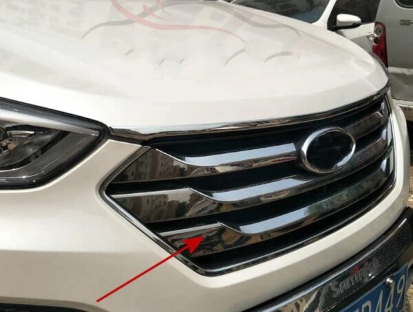 hyundai santa fe 3 dm chrom stossleiste kuhlergrill vorne leiste abdeckung