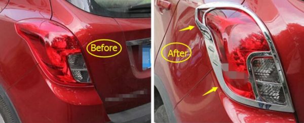 opel mokka chrom abdeckung hinteres licht rueckleuchte hecklicht
