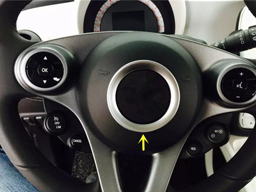 smart fortwo forfour chrom lenkrad kreis blende einsatz