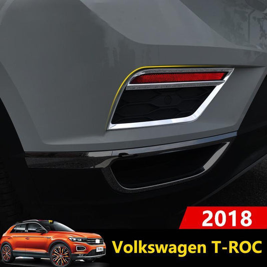 vw t roc mqb chrom nebelscheinwerfer abdeckung rahmen licht hinten