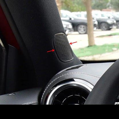 mercedes a w177 cla c118 edelstahl tuer lautsprecher a saeule abdeckung