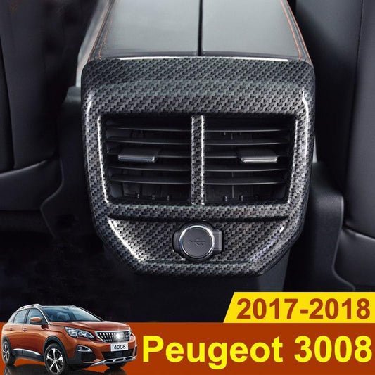 peugeot 3008 ii 5008 ii chrom carbon armlehne luftduesen lueftung abdeckung rahmen