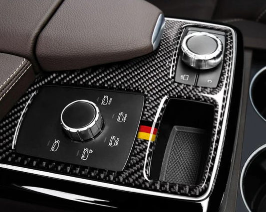 mercedes gle c292 w166 gls x166 carbon schaltehebel getriebe gehaeuse abdeckung mit deutsche flagge