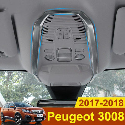 peugeot 3008 ii edelstahl innenraumleuchte dach leselicht abdeckung rahmen