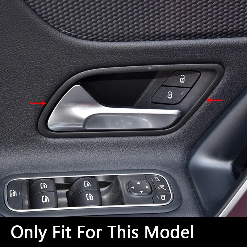 mercedes a w177 cla c118 edelstahl tuergriff tuer innerer abdeckung rahmen