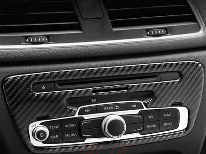 audi q3 8u carbon mittelkonsole media radio abdeckung rahmen