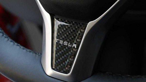 tesla model s x carbon lenkradbezug lenkradhuelle abdeckung rahmen