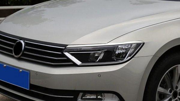 vw passat b8 edelstahl licht leuchte scheinwerfer vorne leiste abdeckung