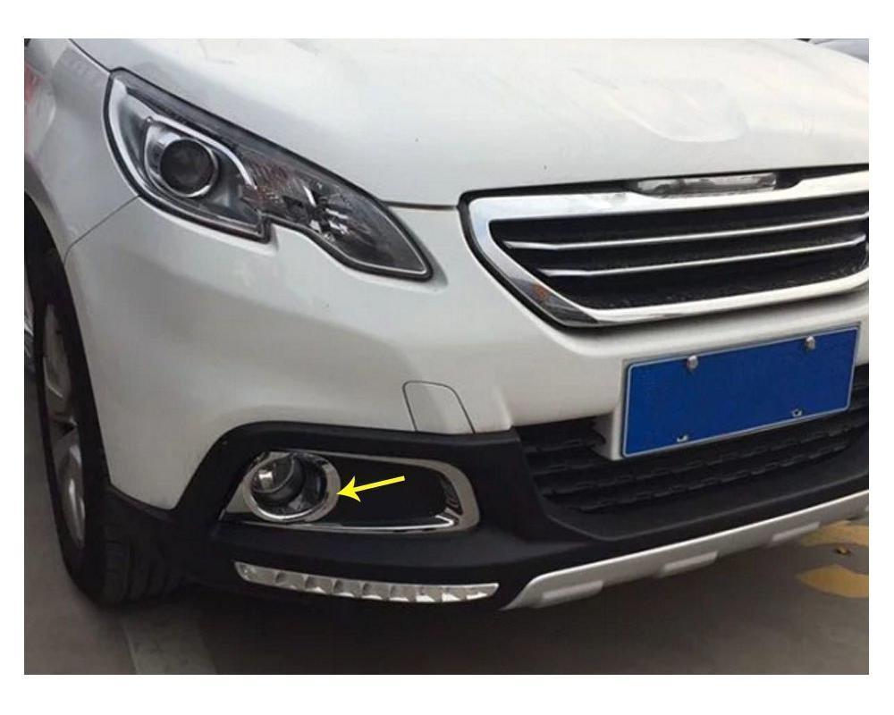 peugeot 2008 chrom nebelscheinwerfer licht abdeckung rahmen vorne