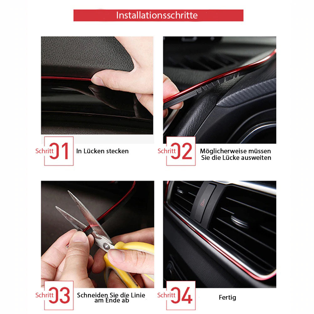 5m auto styling streifen innenraum dekoration linie band