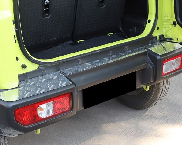 suzuki jimny 4 kofferraum gepaeckraum abdeckung stossstange hinten aluminium leiste