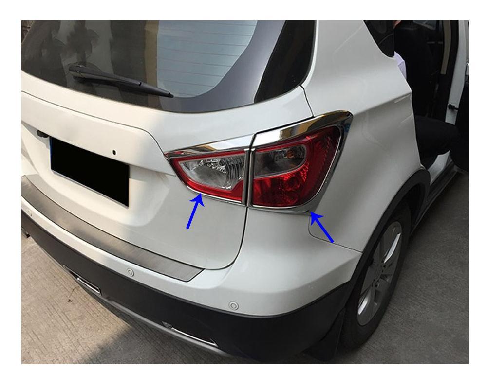 suzuki sx4 s cross chrom abdeckung hinteres licht rueckleuchte hecklicht rahmen