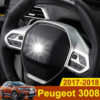 peugeot 3008 ii 5008 ii chrom carbon lenkradbezug lenkradhuelle abdeckung rahmen