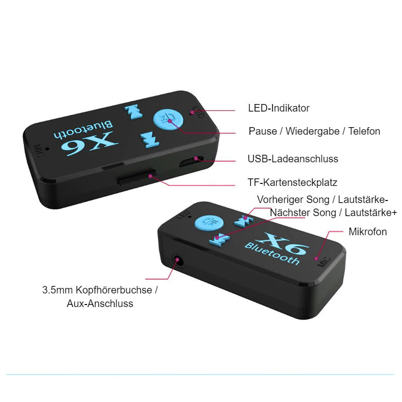 3 5mm aux bluetooth freisprechfunktion lautsprecher auto audio empfaenger