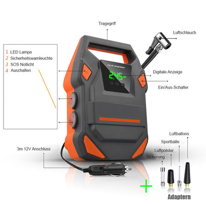 12v digitaler auto luftkompressor elektronische pumpe