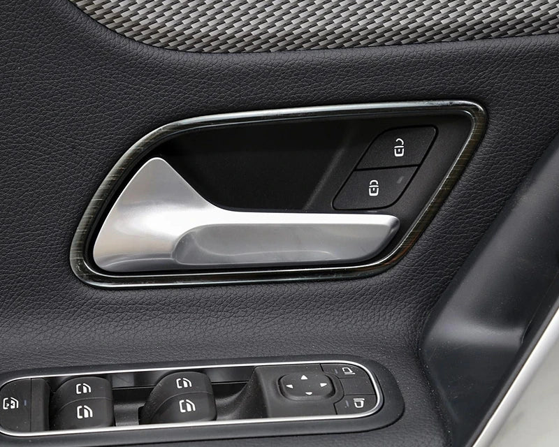 mercedes a w177 cla c118 edelstahl tuergriff tuer innerer abdeckung rahmen